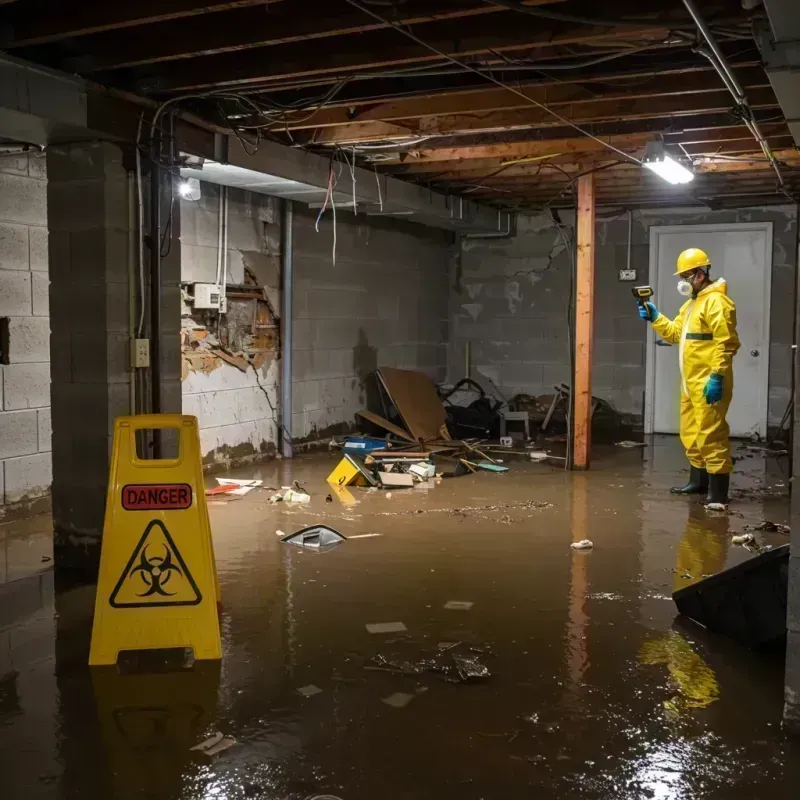 Flooded Basement Electrical Hazard in Alva, OK Property